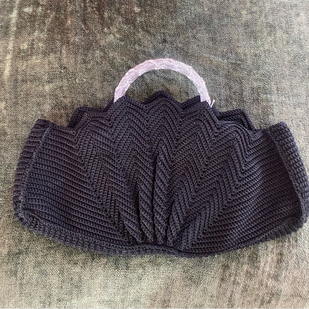 Black unbranded crochet purse